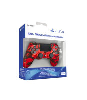 Sony DualShock 4 V2 Camouflage, Rot Bluetooth/USB Gamepad Analog / Digital PlayStation 4