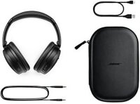 Bose QuietComfort 45 kabellose Noise-Cancelling-Bluetooth-Kopfhörer, Mikro, Schwarz, Einheitsgröße, 866724-0100 Schwarz Ohrumschließend
