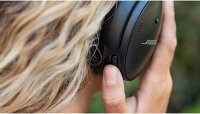 Bose QuietComfort 45 kabellose Noise-Cancelling-Bluetooth-Kopfhörer, Mikro, Schwarz, Einheitsgröße, 866724-0100 Schwarz Ohrumschließend