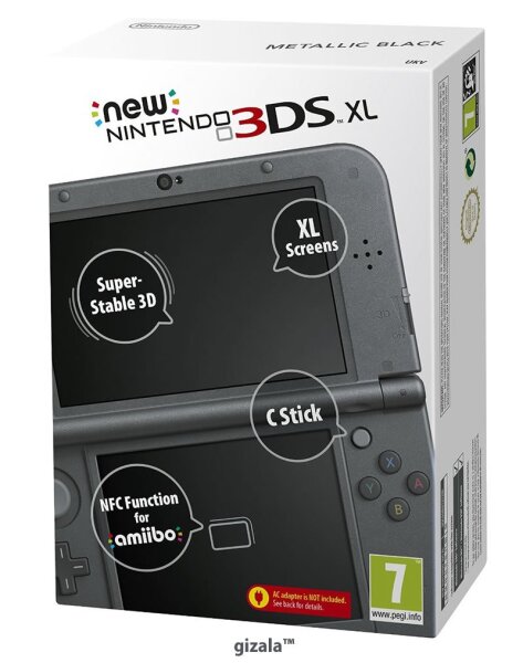 New Nintendo 3DS XL metallic schwarz