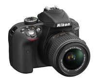 Nikon D3300 + AF-S DX NIKKOR 18-55mm SLR-Kamera-Set 24,2 MP CMOS 6000 x 4000 Pixel Schwarz