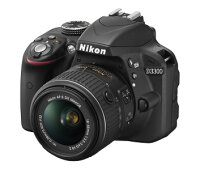 Nikon D3300 + AF-S DX NIKKOR 18-55mm SLR-Kamera-Set 24,2 MP CMOS 6000 x 4000 Pixel Schwarz