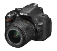 Nikon D5200 + AF-S DX NIKKOR 18-55mm SLR-Kamera-Set 24,1 MP CMOS 6000 x 4000 Pixel Schwarz