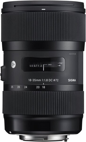 Sigma 18-35mm F1,8 DC HSM Art Objektiv für Canon EF Objektivbajonett für Canon Single