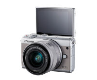 Canon EOS M100 + EF-M 15-45mm IS STM MILC 24,2 MP CMOS 6000 x 4000 Pixel Grau