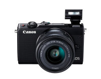 Canon EOS M100 + EF-M 15-45mm IS STM MILC 24,2 MP CMOS 6000 x 4000 Pixel Schwarz