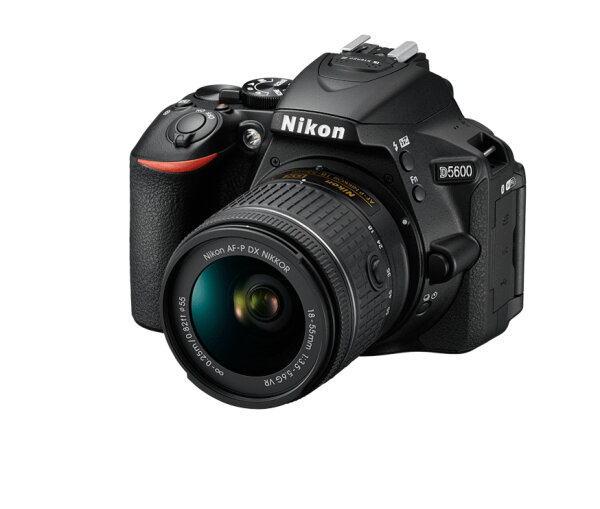 Nikon D5600 + AF-P DX 18-55mm G VR SLR-Kamera-Set 24,2 MP CMOS 6000 x 4000 Pixel Schwarz