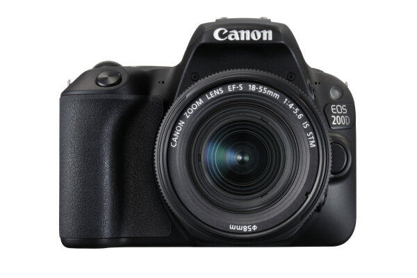 Canon EOS 200D + EF-S 18-55mm 4.0-5.6 IS STM SLR-Kamera-Set 24,2 MP CMOS 6000 x 4000 Pixel Schwarz