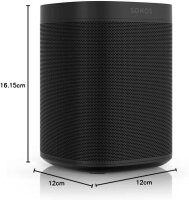 Sonos One Smart Speaker, schwarz – Intelligenter WLAN Lautsprecher mit Alexa Sprachsteuerung, Google Assistant & AirPlay – Multiroom Speaker für unbegrenztes Musikstreaming